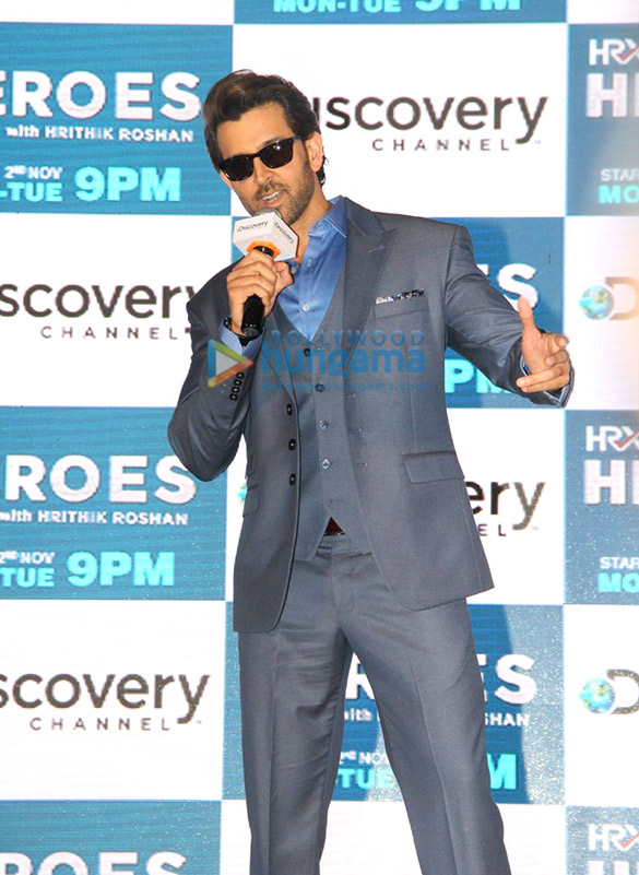 hrithik roshan at the launch of discovery channels new show hrx heroes 5