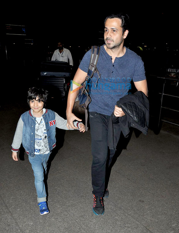emraan hashmi snapped with family at international airport terminal 4