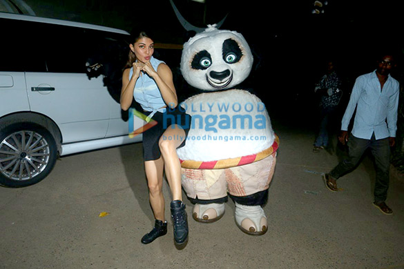 jacqueline fernandez neha dhupia snapped with po the panda from kung fu panda 4