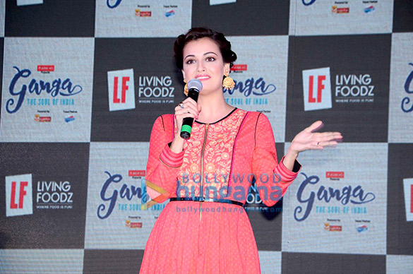 dia mirza graces the launch of ganga the soul of india on living foodz channel 5