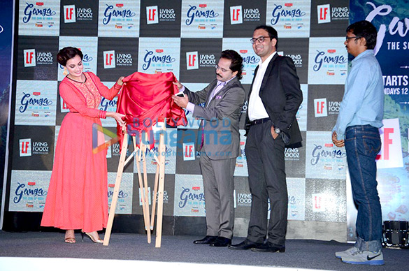 dia mirza graces the launch of ganga the soul of india on living foodz channel 2