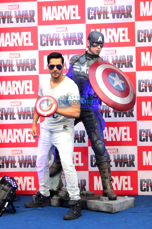 varun dhawan launches the captain america action figurines 2