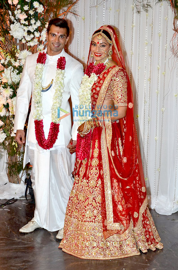 bipasha basu karan singh grover pose post their wedding in mumbai 2
