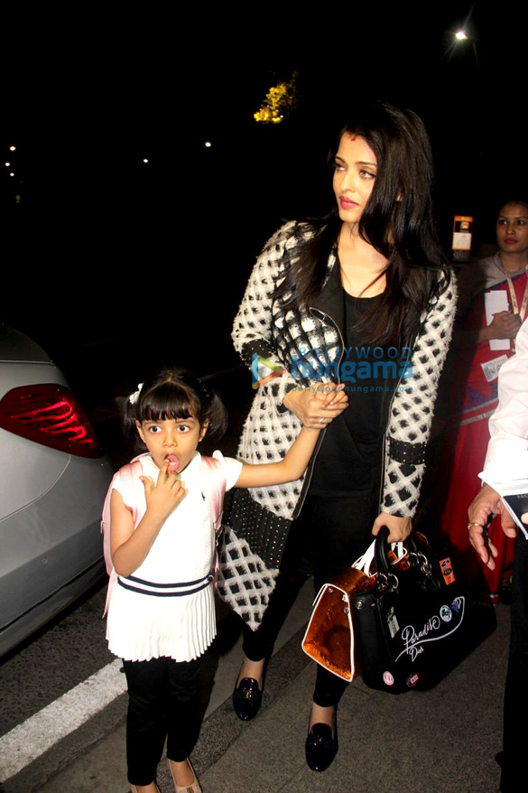 aishwarya rai bachchan aaradhya bachchan snapped on their way to cannes 2