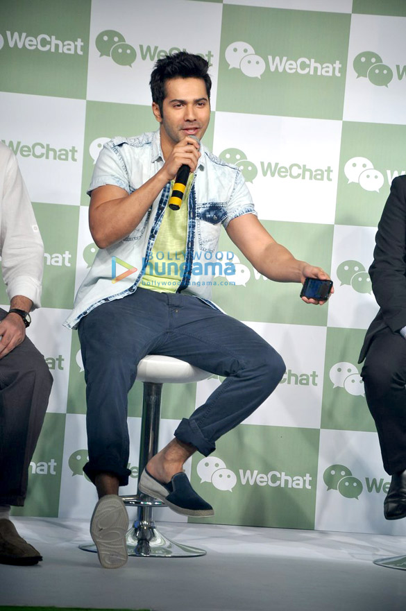 varun dhawan parineeti chopra launch wechat in india 6