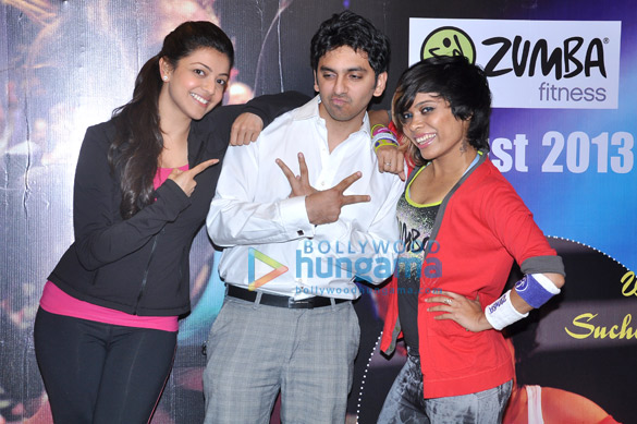 kajal aggarwal arjan bajwa grace zumba master classes at golds gym 2