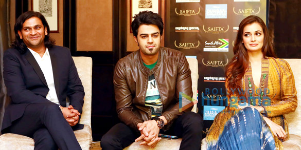 dia ranveer sidharth at the press conference of saifta awards 2