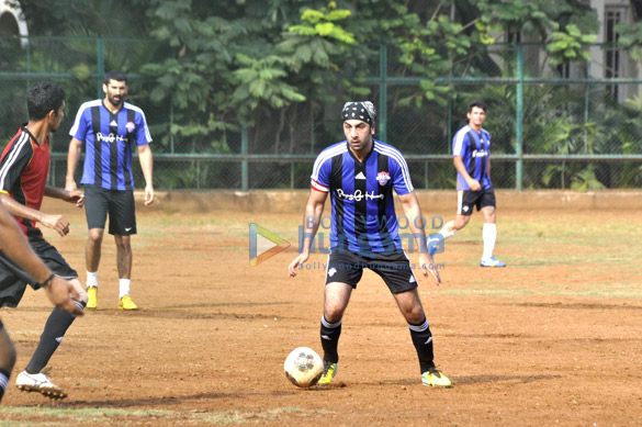 abhishek ranbir aditya practice for all stars football 14