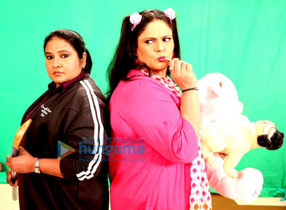 guddi maruti on the sets of tv serial naadaniyaan 2
