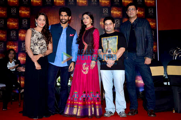 sara loren taaha shah at the launch of the film barkha 3