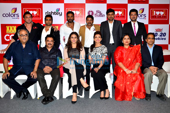 huma qureshi kajal aggarwal launch 100 hearts a social initiative by celebrity cricket league 2