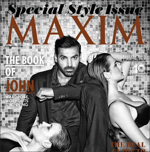 check out john abraham on the cover of maxim 2