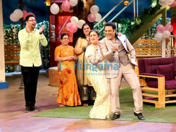 Govinda and his family snapped on the sets of The Kapil Sharma Show