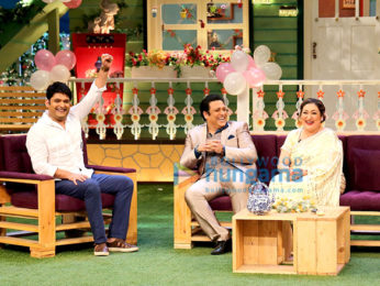 Govinda and his family snapped on the sets of The Kapil Sharma Show