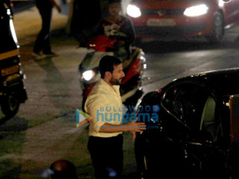 Saif Ali Khan snapped shooting for his untitled movie at Carter Road in Bandra