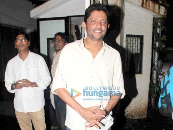 Arjun Rampal snapped with Nishikant Kamat post 'Madaari' screening