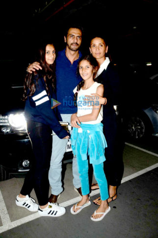 Arjun Rampal receives his wife & kids at the airport