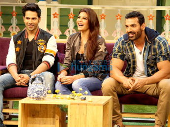 John Abraham, Varun Dhawan & Jacqueline Fernandez promote 'Dishoom' on sets of The Kapil Sharma Show