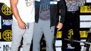 John Abraham & Varun Dhawan promote ‘Dishoom’ at a local gym