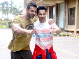 John Abraham & Varun Dhawan snapped post ‘Dishoom’ media meet