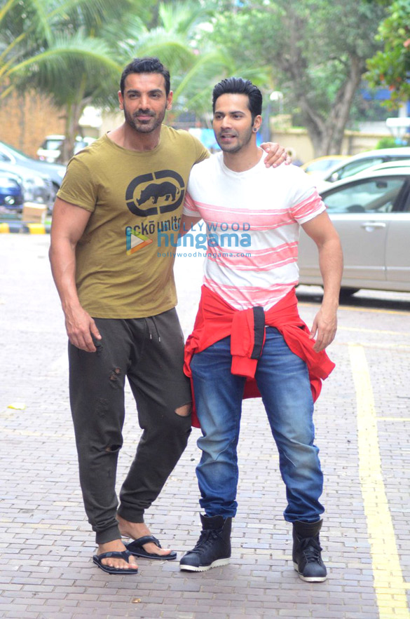 john abraham varun dhawan snapped post dishoom media meet 3