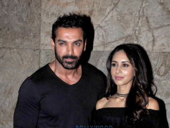 John Abraham and wife Priya Runchal snapped at 'Dishoom' screening