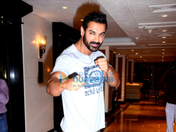 John Abraham snapped at 'Dishoom' promotions in Mumbai