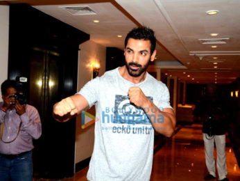 John Abraham snapped at 'Dishoom' promotions in Mumbai