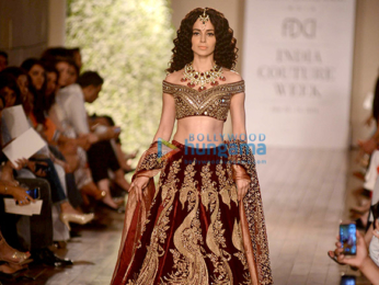 Kangna Ranaut walks the ramp for Manav Gangwani at the India Couture Week 2016