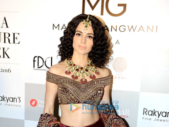 Kangna Ranaut walks the ramp for Manav Gangwani at the India Couture Week 2016