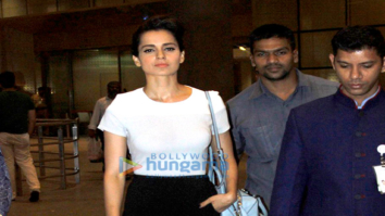 Kangna Ranaut arrives in Mumbai after the India Couture Week 2016 in Delhi