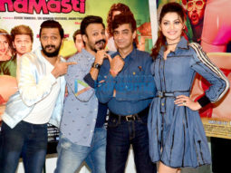 Riteish Deshmukh, Vivek Oberoi, Urvashi Rautela & Indra Kumar at the media meet of ‘Great Grand Masti’