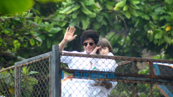 Shah Rukh Khan & AbRam Khan snapped on the occasion of Eid