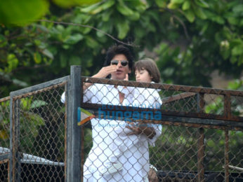 Shah Rukh Khan & AbRam Khan snapped on the occasion of Eid