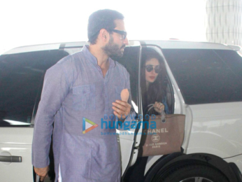 Saif Ali Khan & Kareena Kapoor Khan snapped at the international airport