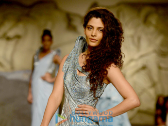 Saiyami Kher walks the ramp for Gaurav Gupta at the Couture week