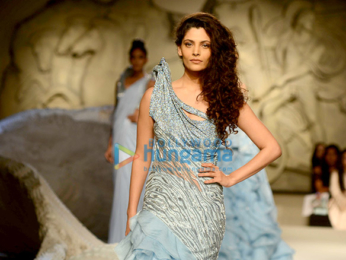 Saiyami Kher walks the ramp for Gaurav Gupta at the Couture week