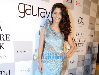 Saiyami Kher walks the ramp for Gaurav Gupta at the Couture week