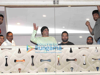 Salman Khan waves and greets his admirers on Eid in Mumbai