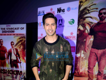 Varun Dhawan, Jacqueline Fernandez & John Abraham promote their film 'Dishoom' in New Delhi