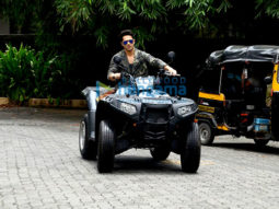 Varun Dhawan arrives in style on his ATV Bike for ‘Dishoom’ song launch