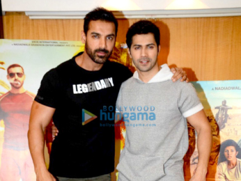 Varun Dhawan, Jacqueline Fernandez & John Abraham at 'Dishoom' promotions