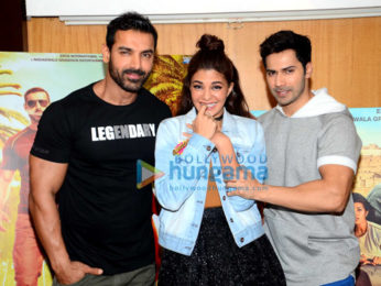 Varun Dhawan, Jacqueline Fernandez & John Abraham at 'Dishoom' promotions