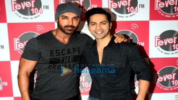 Varun Dhawan & John Abraham promote ‘Dishoom’ at Fever 104 FM