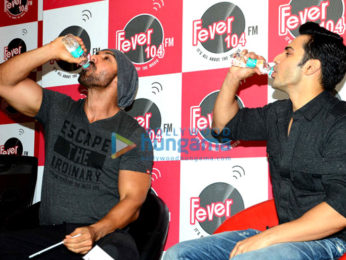 Varun Dhawan & John Abraham promote 'Dishoom' at Fever 104 FM