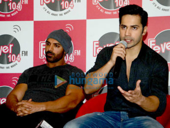 Varun Dhawan & John Abraham promote 'Dishoom' at Fever 104 FM