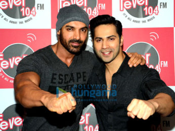 Varun Dhawan & John Abraham promote 'Dishoom' at Fever 104 FM