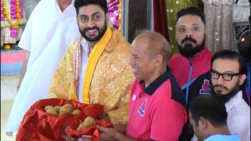 Abhishek Bachchan and the Jaipur Pink Panthers visit Moti Dungri Ganesh in Jaipur