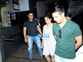 Aamir Khan dines out with 'Dangal' girls at a restaurant in Bandra