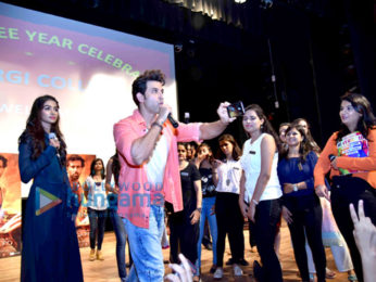 Cast of the film 'Mohenjo Daro' promote their film at Gargi College, New Delhi
